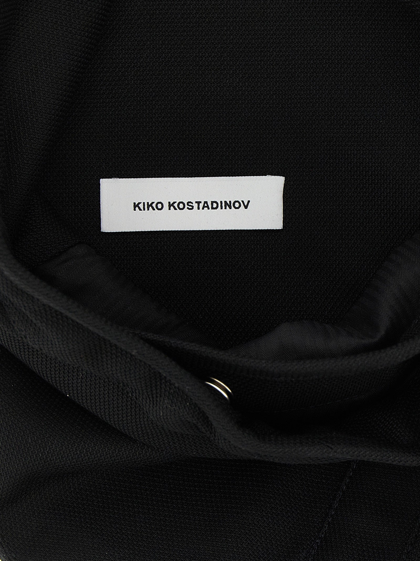 Black Cotton Crossbody Bag