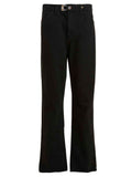 Gray Cotton Straight-Leg Jeans