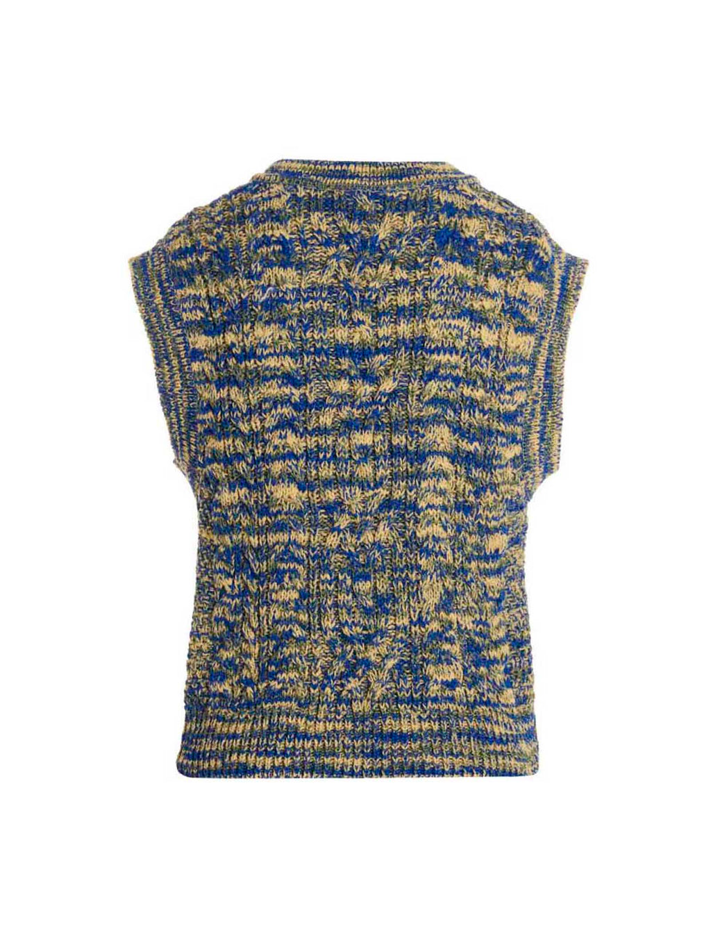 Multicolor Cotton Sleeveles Sweater