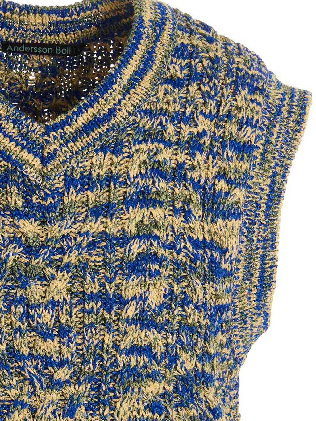 Multicolor Cotton Sleeveles Sweater