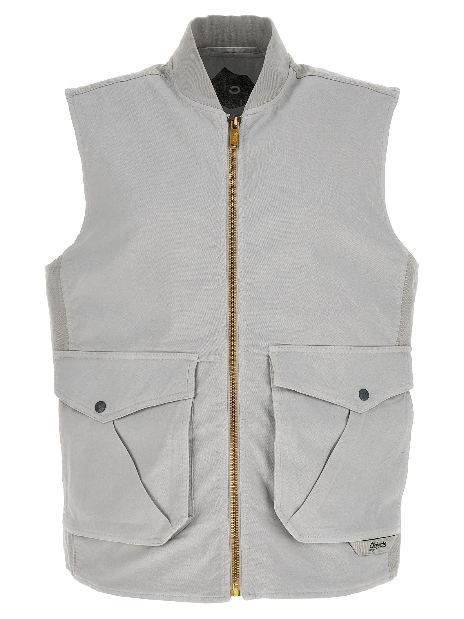 Gray Cotton Sleeveless Jacket