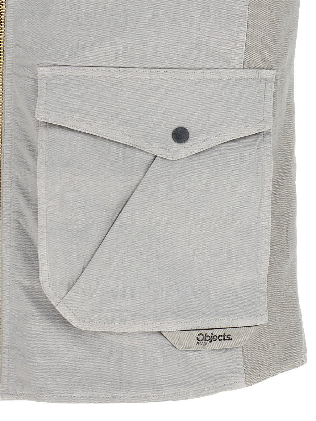 Gray Cotton Sleeveless Jacket