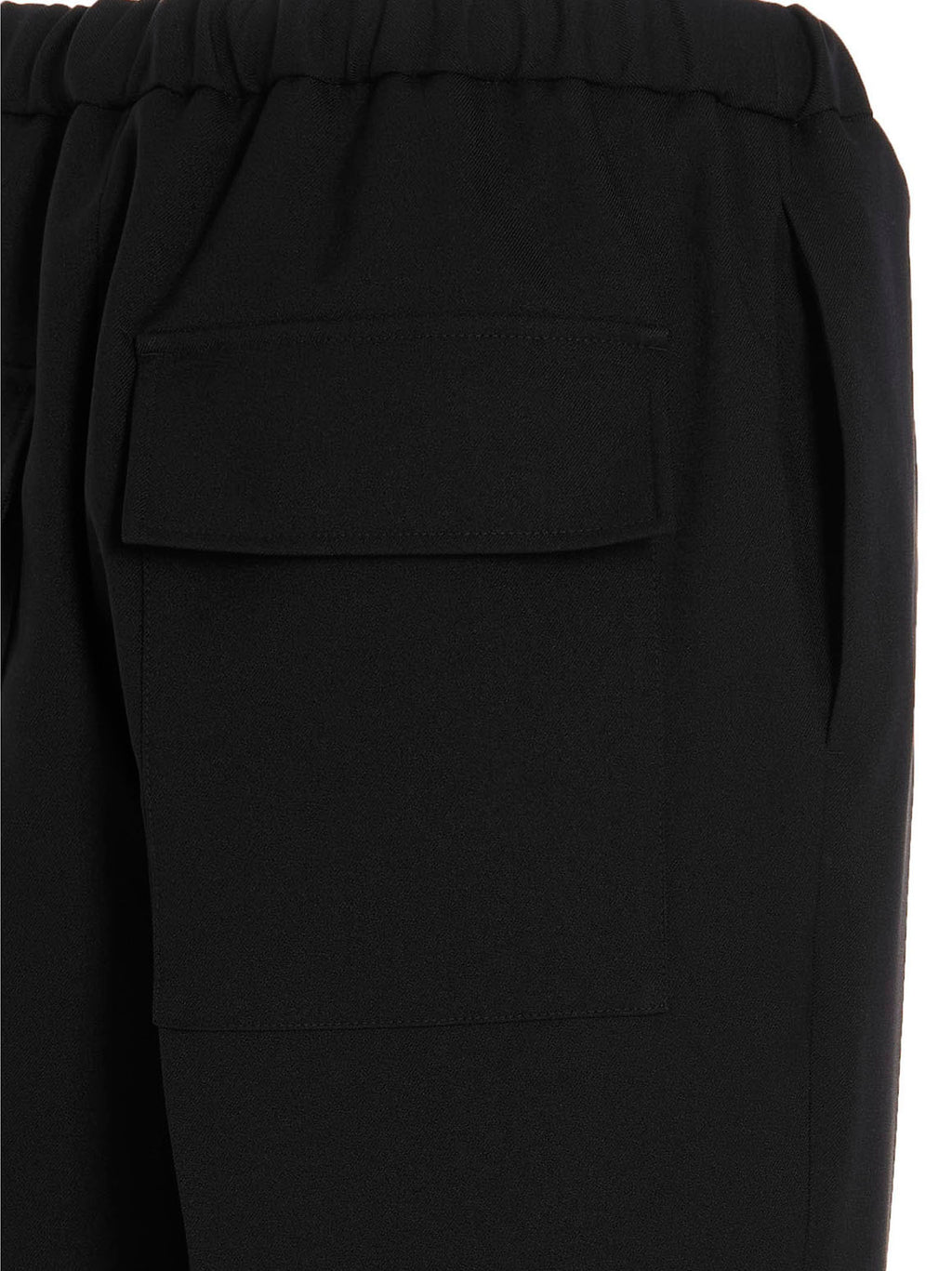 Blue Polyester Casual Pants