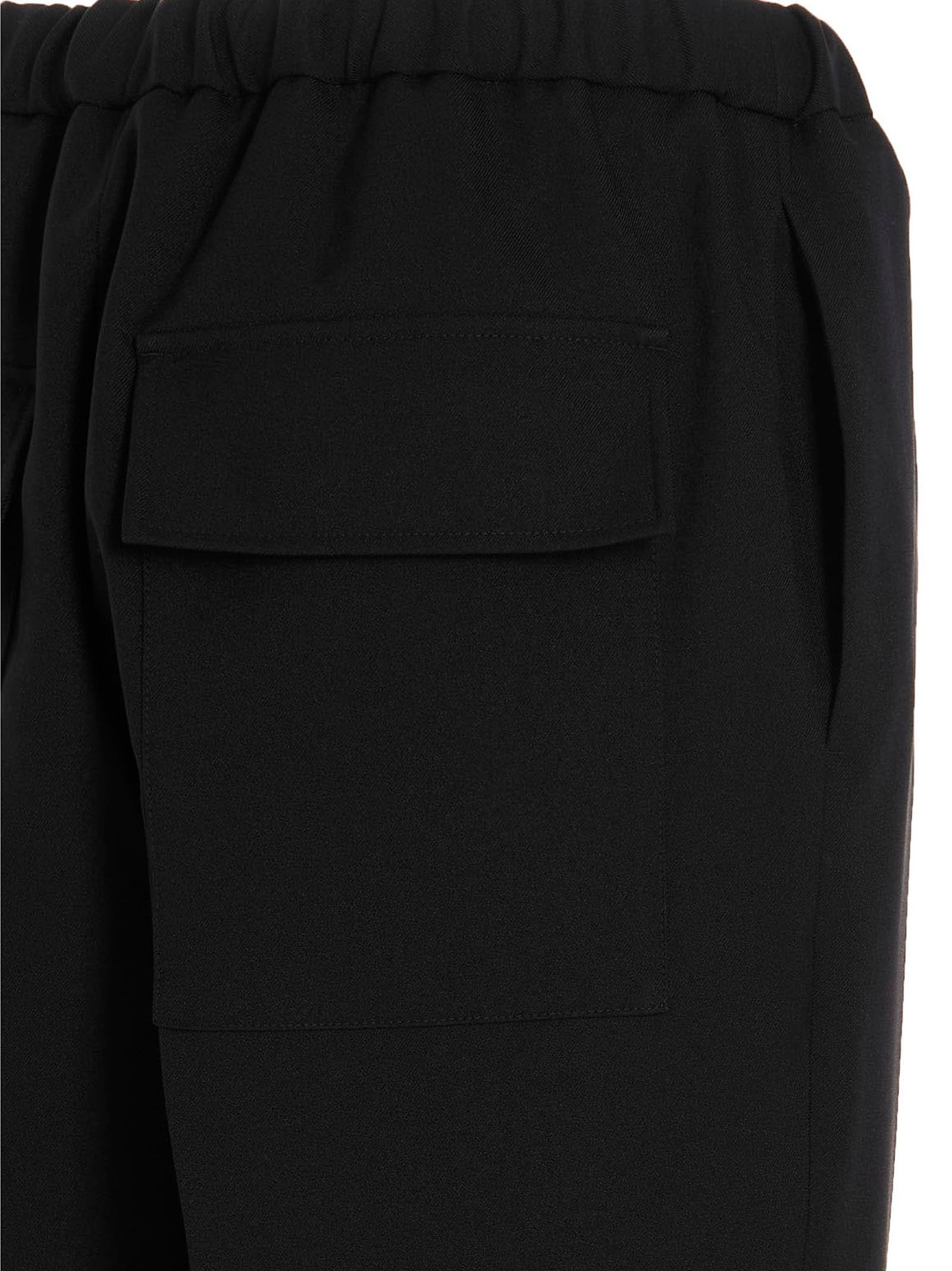 Blue Polyester Casual Pants