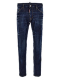Blue Cotton Skinny Jeans