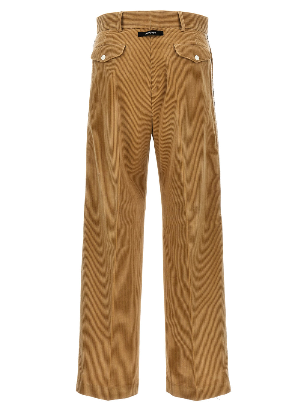 Beige Cotton Casual Pants