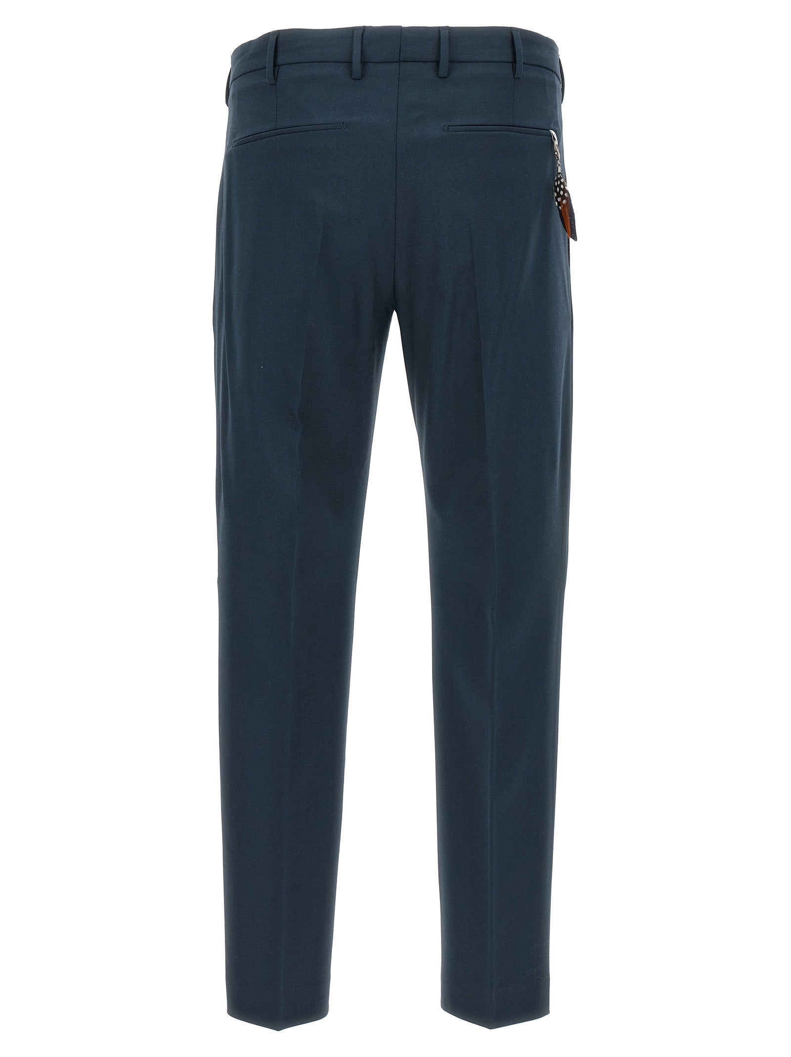 Blue Virgin Wool Dress Pants
