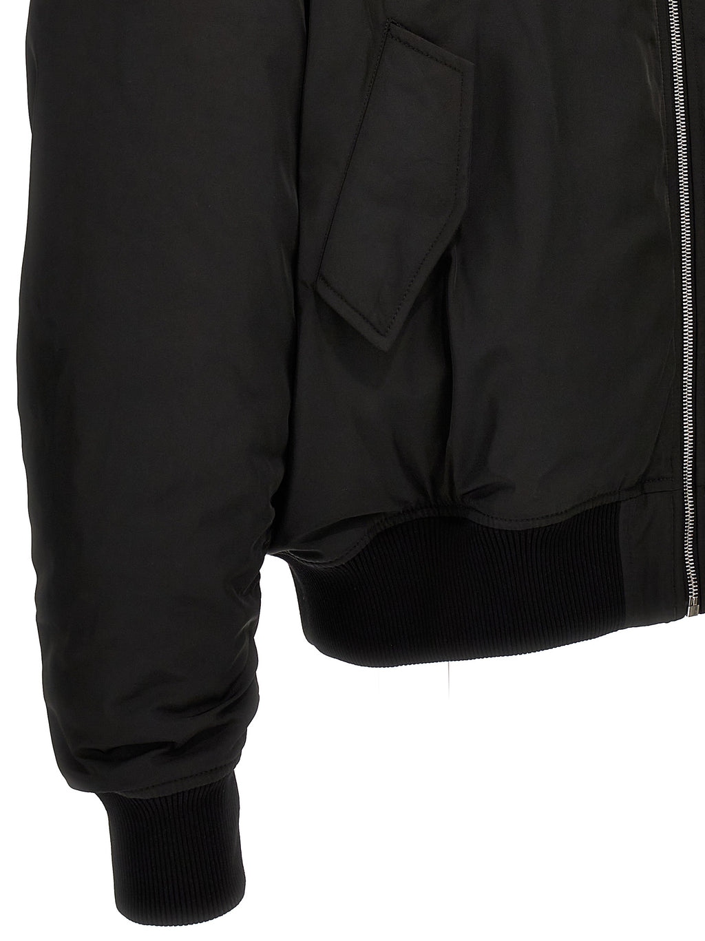 Black Polyester Bomber