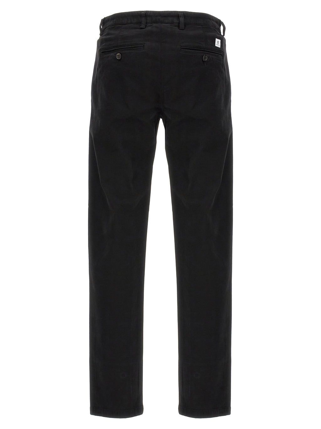 Black Cotton Casual Pants