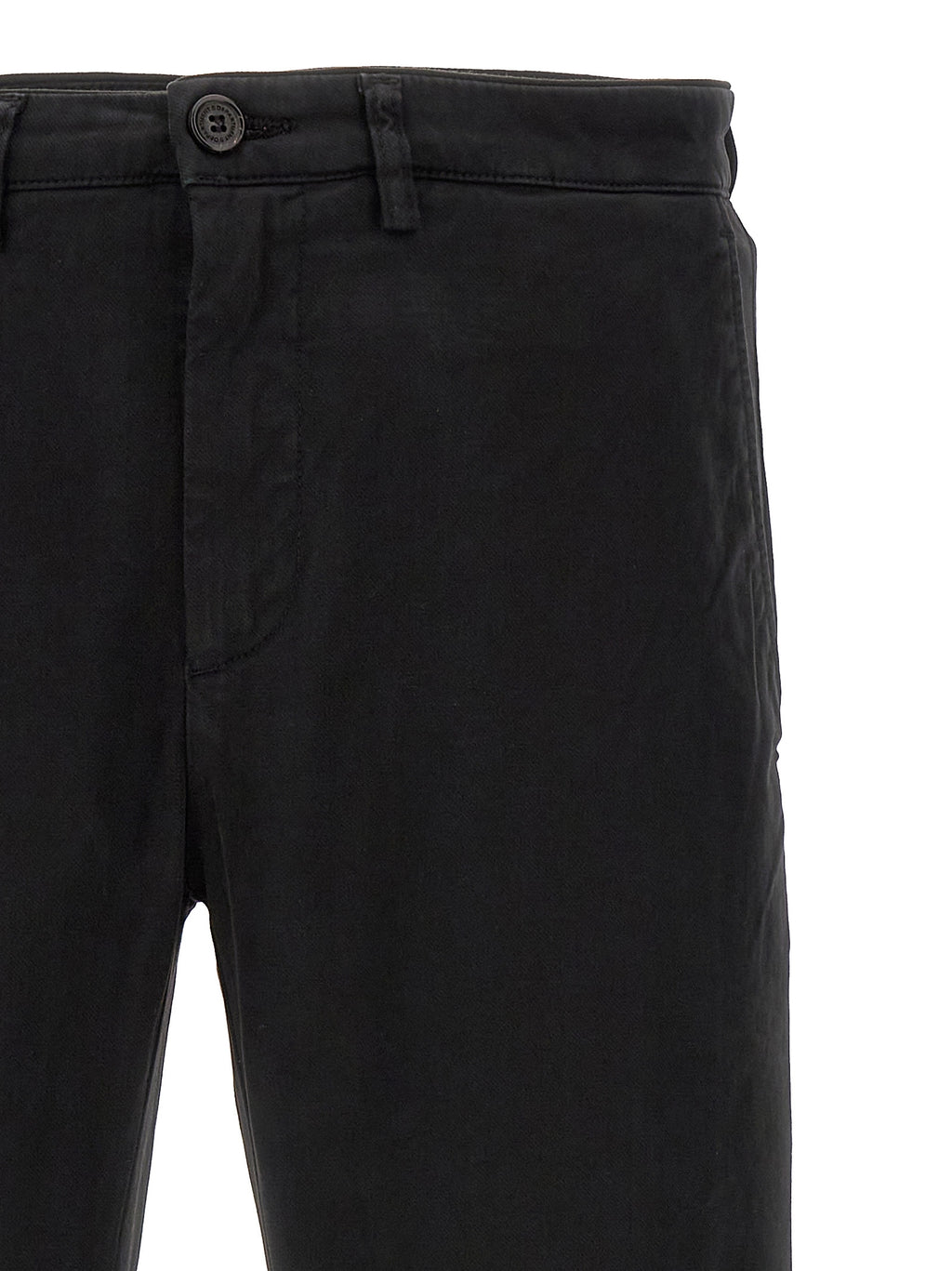 Black Cotton Casual Pants