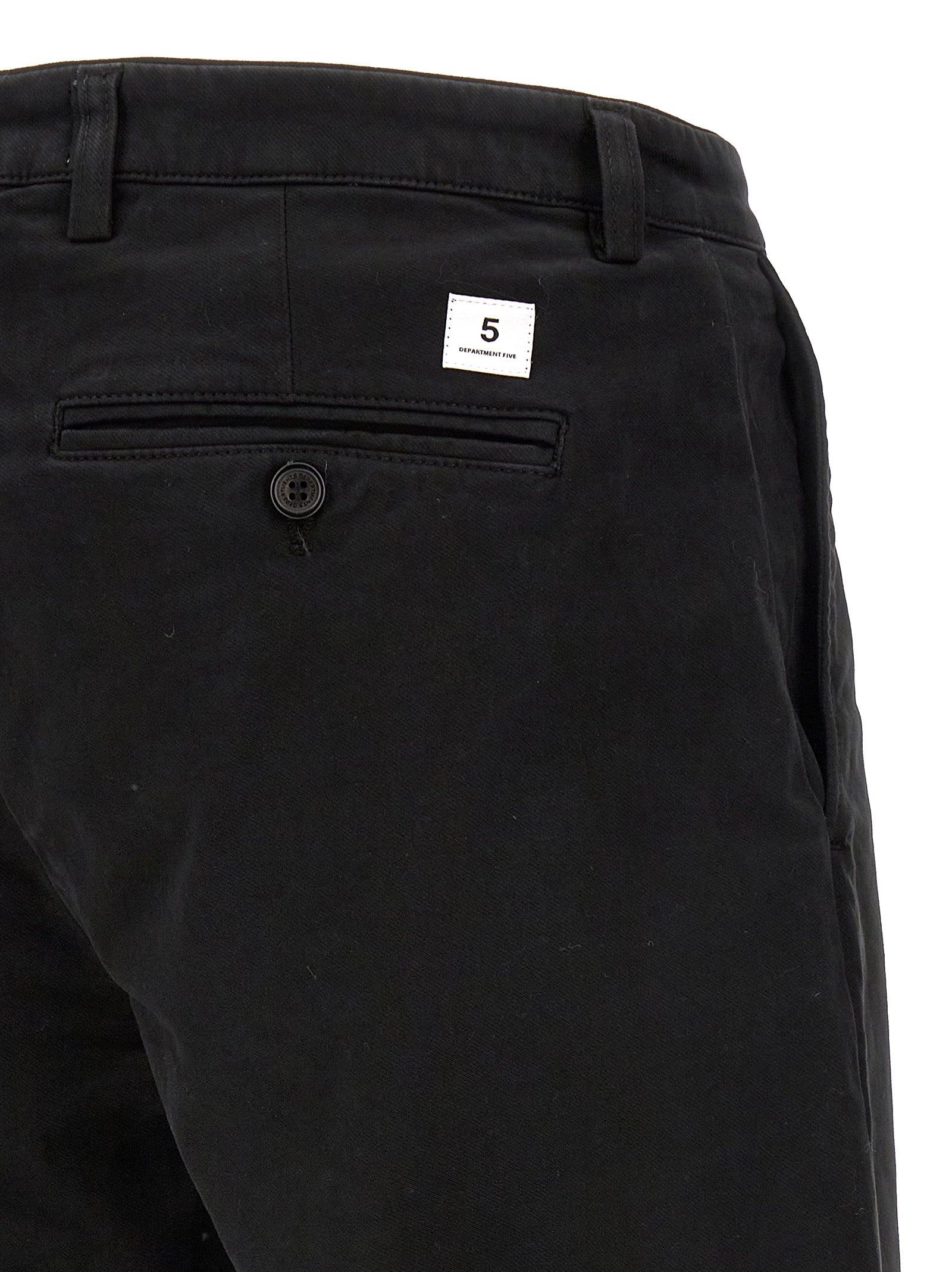 Black Cotton Casual Pants