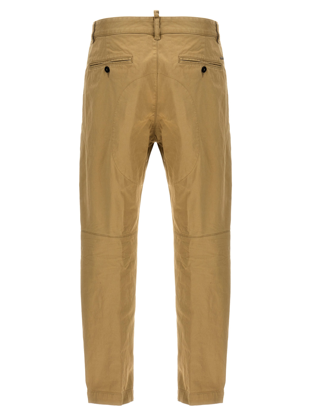 Beige Cotton Chino Pants