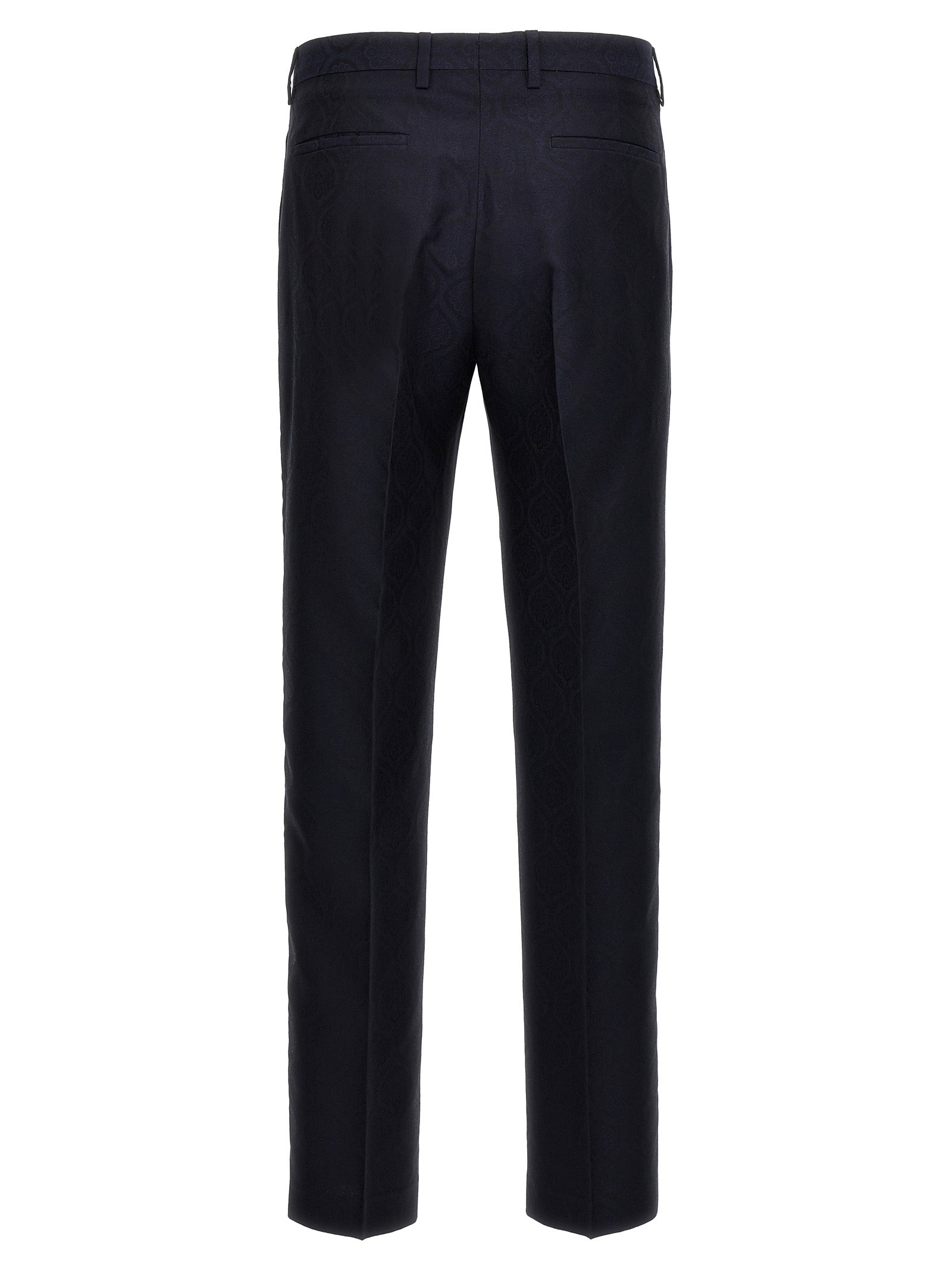 Blue Cotton Dress Pants