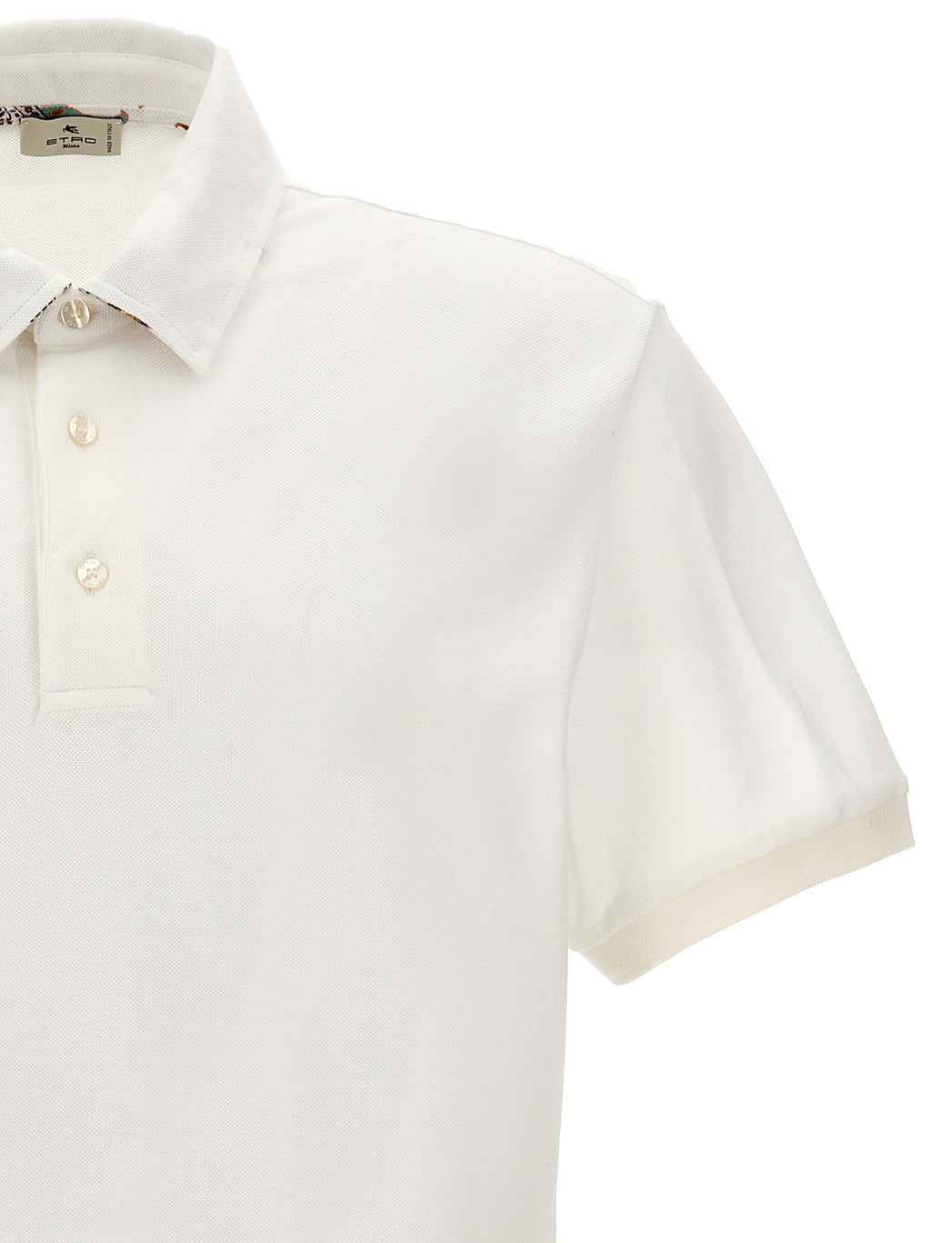 White Cotton Polo Shirt