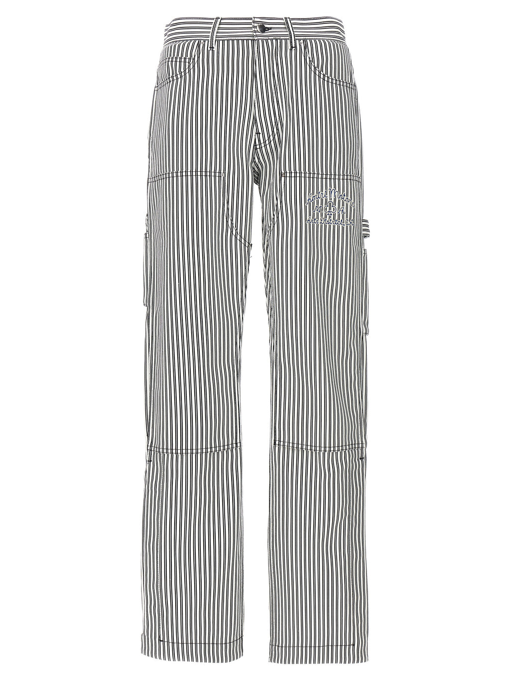 Bicolor Cotton Cargo Pants