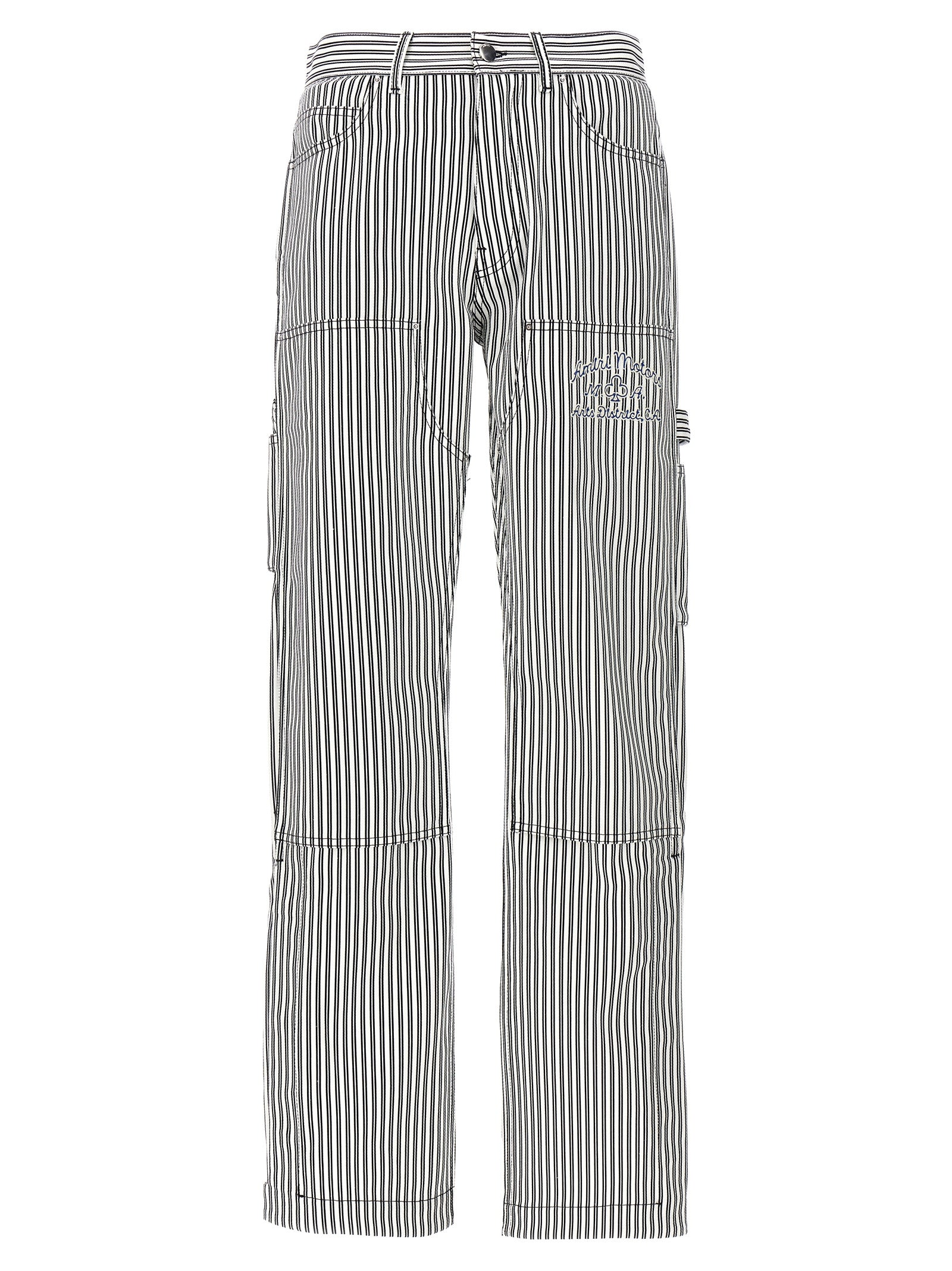 Bicolor Cotton Cargo Pants