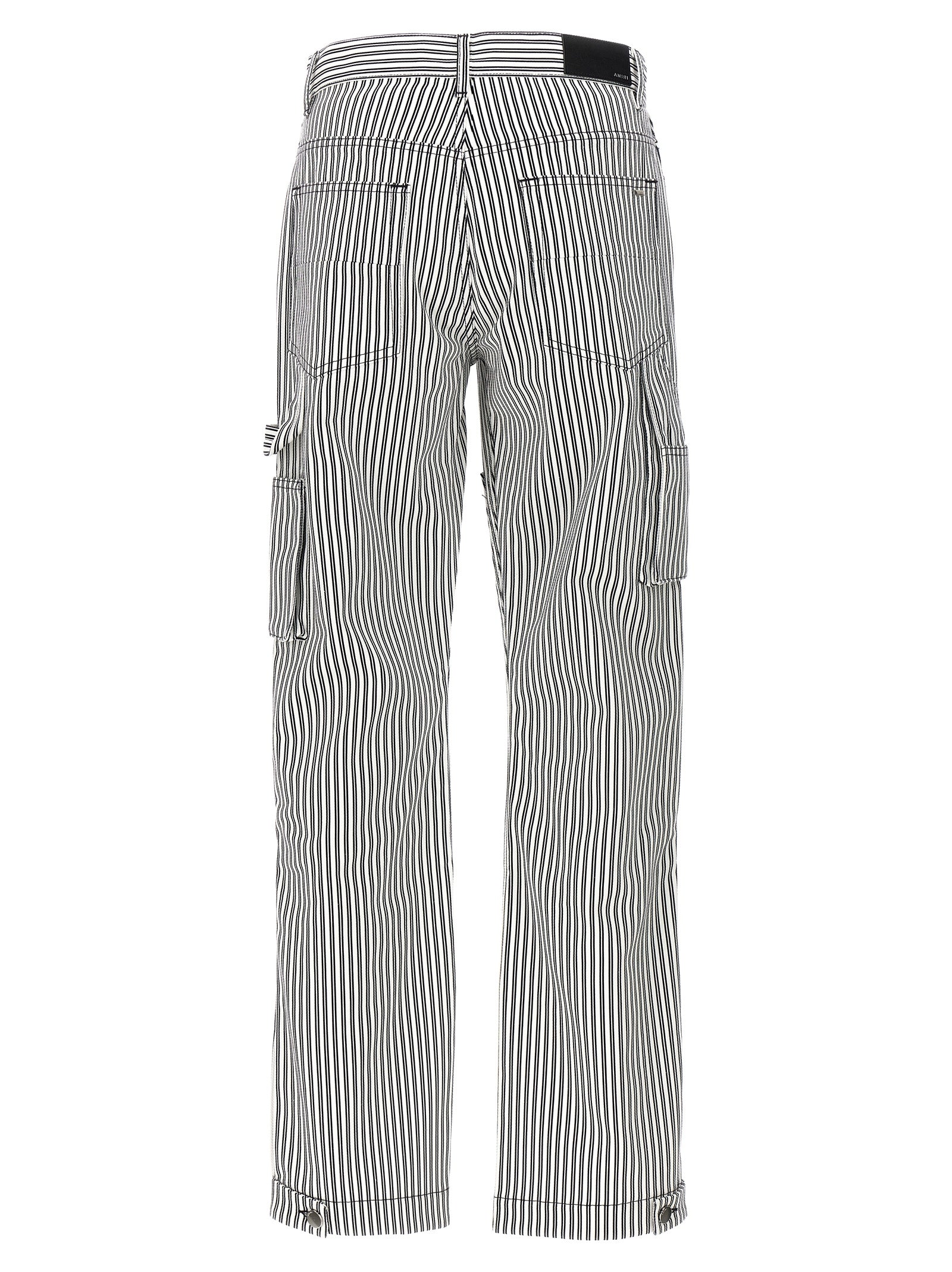 Bicolor Cotton Cargo Pants