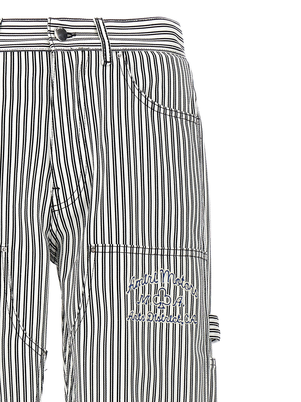 Bicolor Cotton Cargo Pants