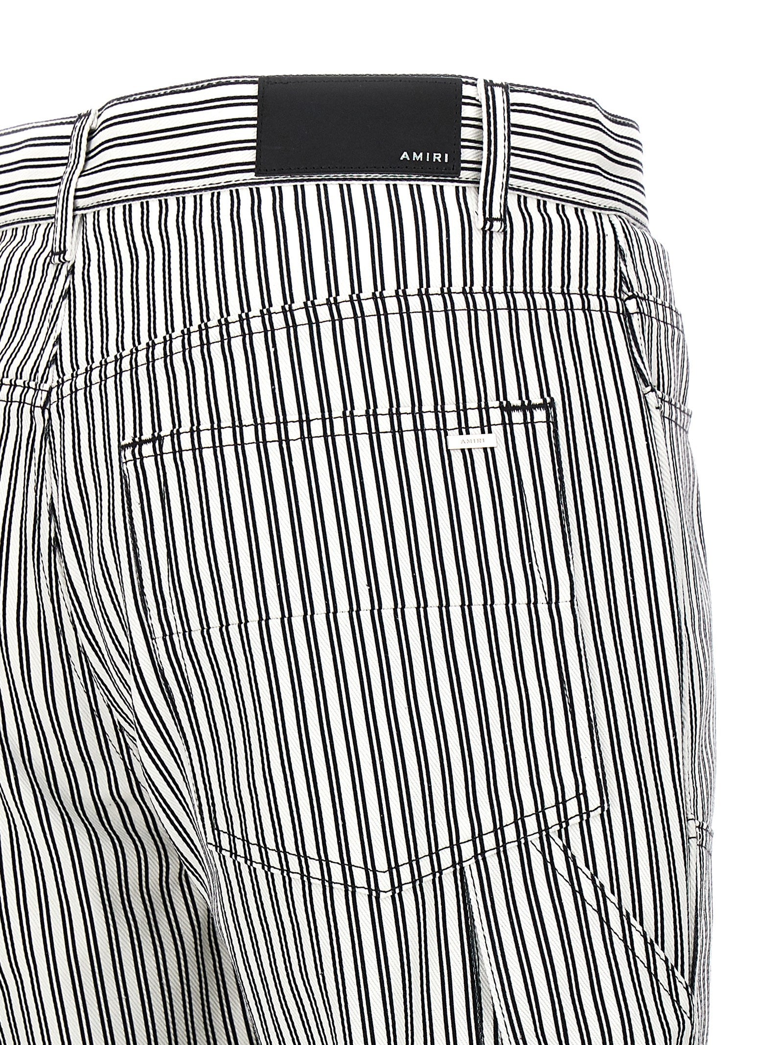 Bicolor Cotton Cargo Pants