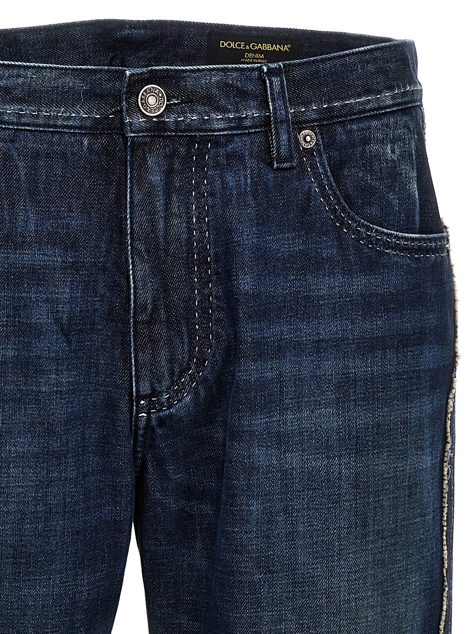 Blue Cotton Skinny Jeans