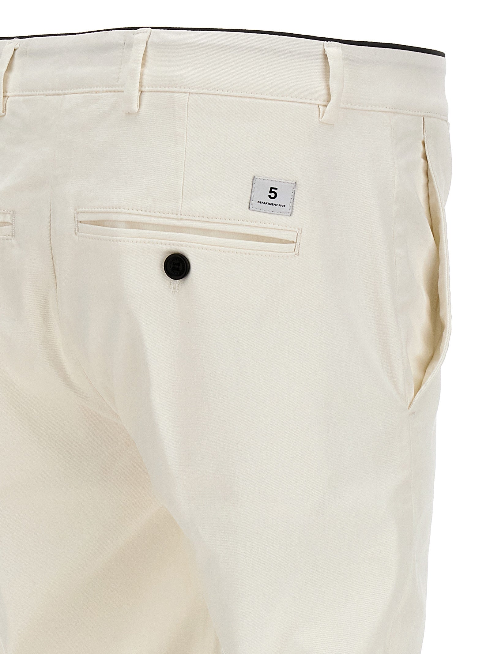 White Cotton Casual Pants