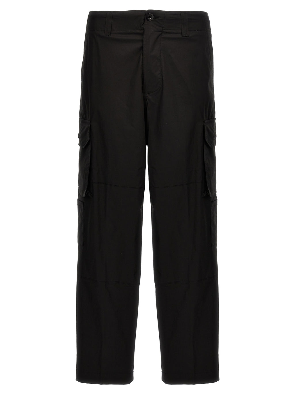 Black Cotton Cargo Pants