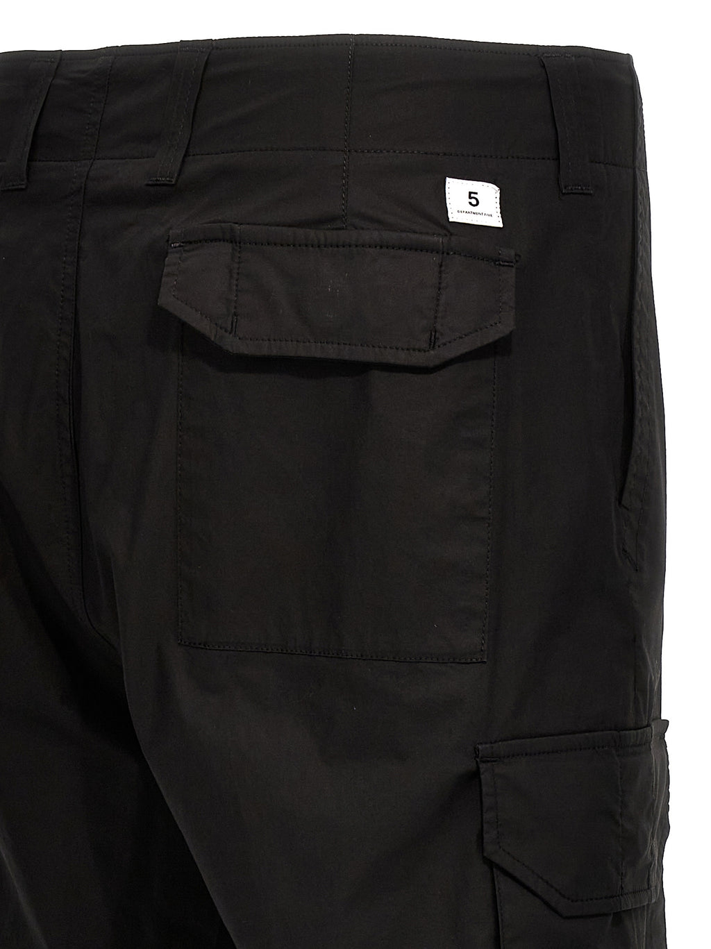 Black Cotton Cargo Pants
