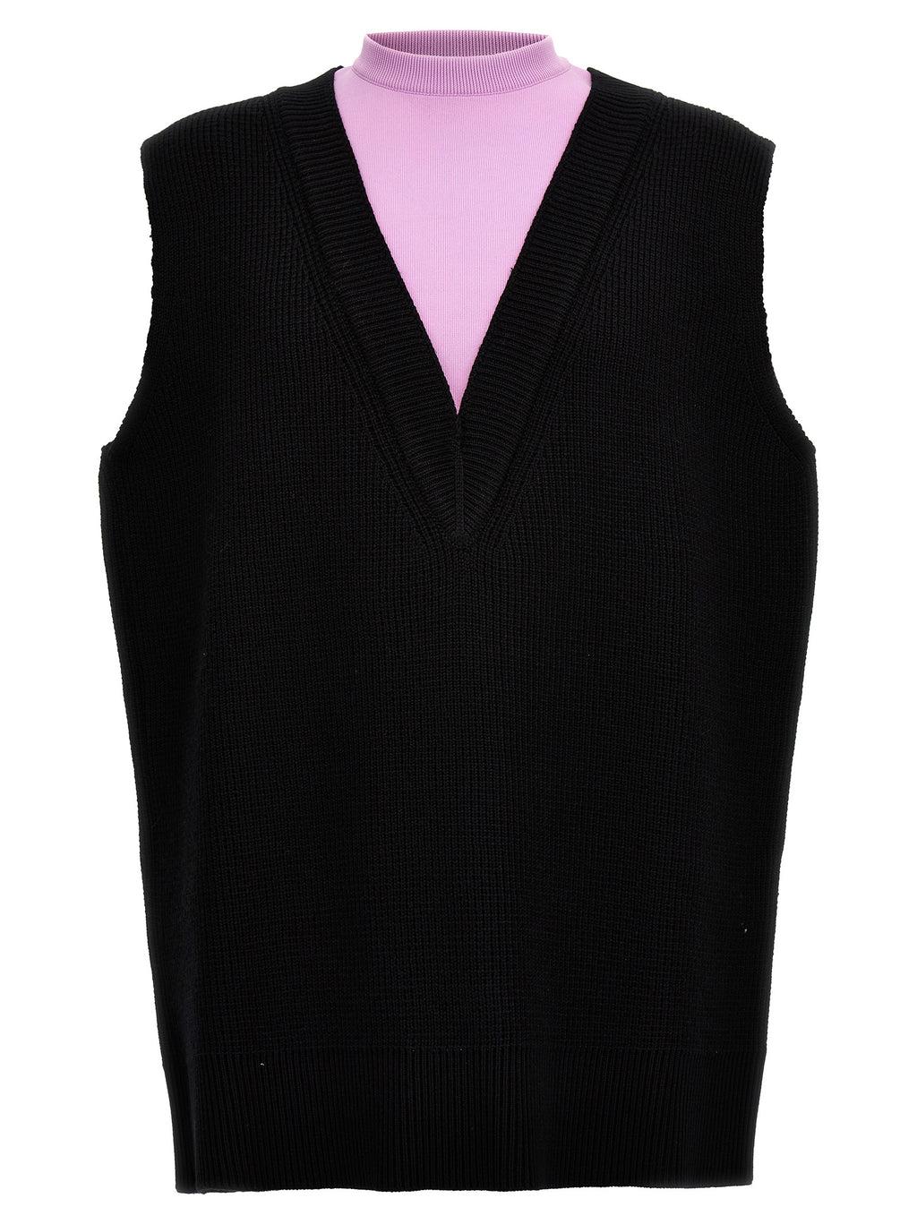 Multicolor Wool Sleeveles Sweater