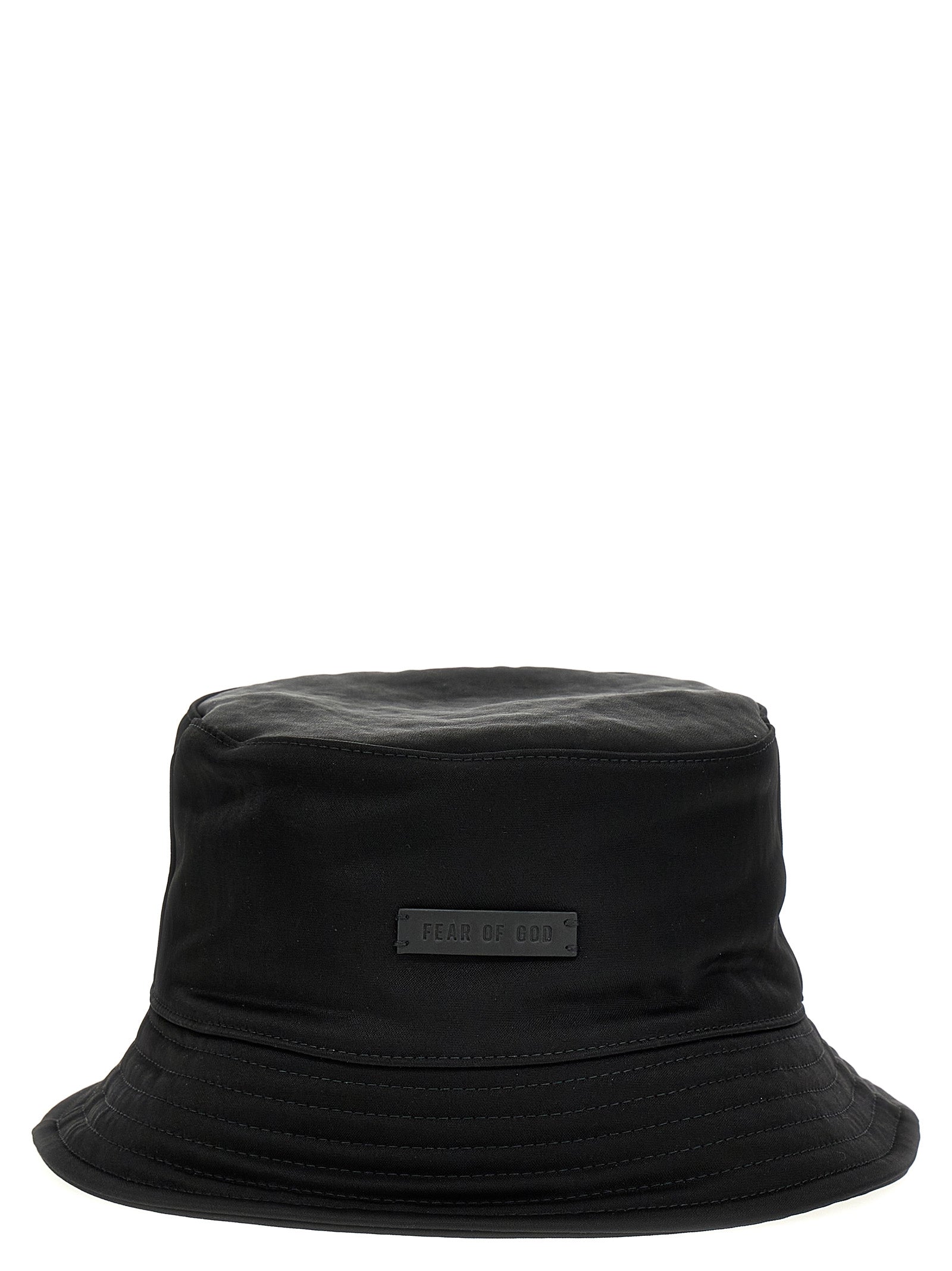 Black Polyamide Bucket Hat
