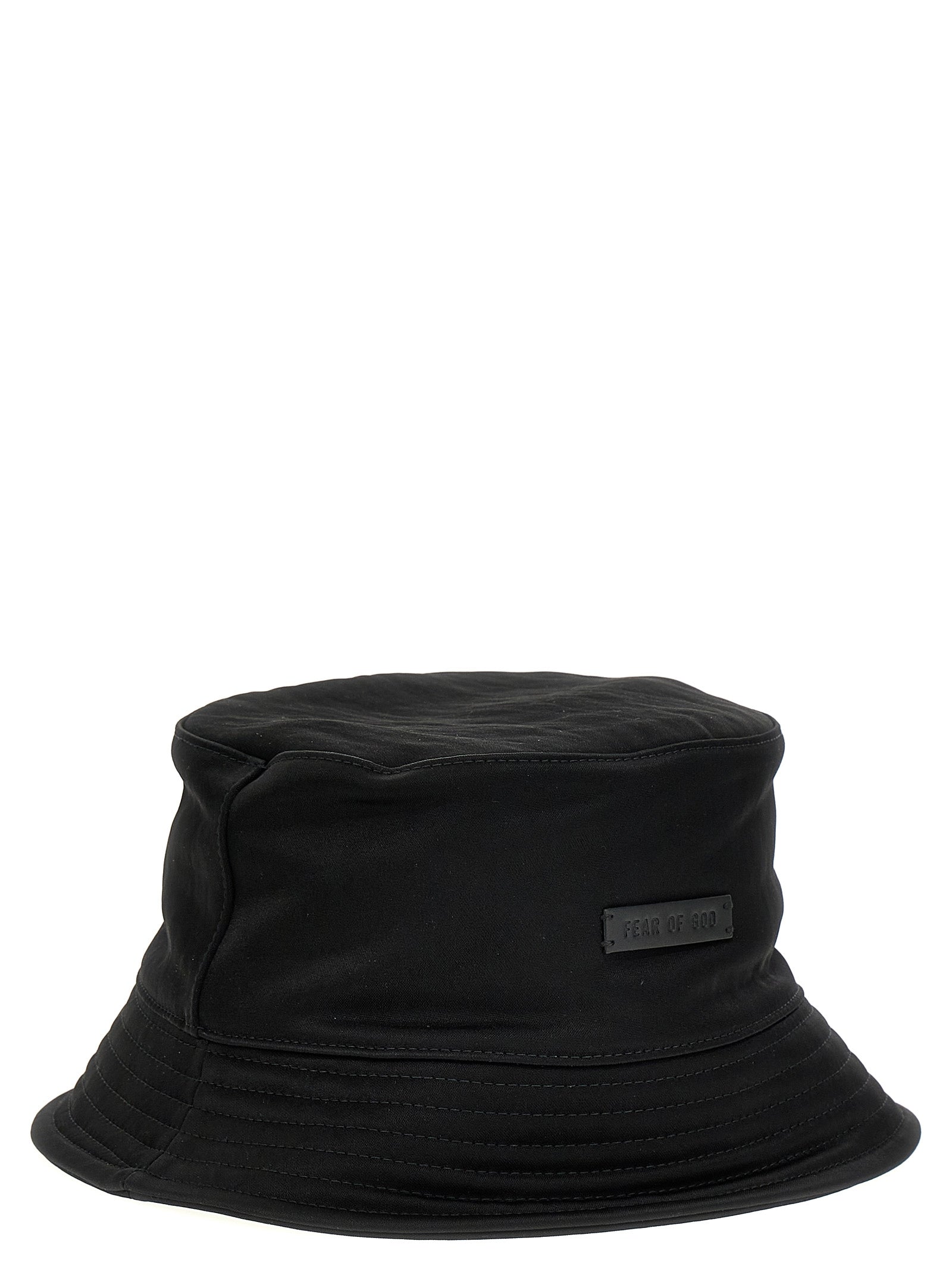 Black Polyamide Bucket Hat