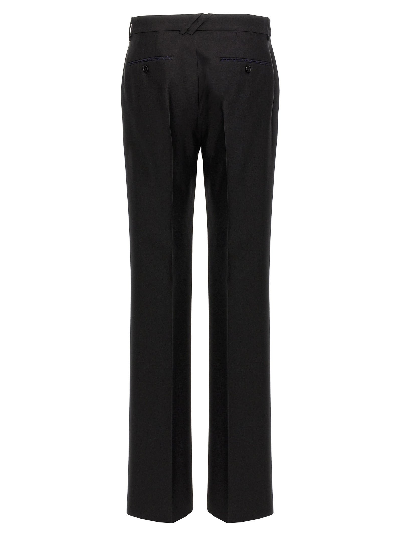 Black Virgin Wool Dress Pants