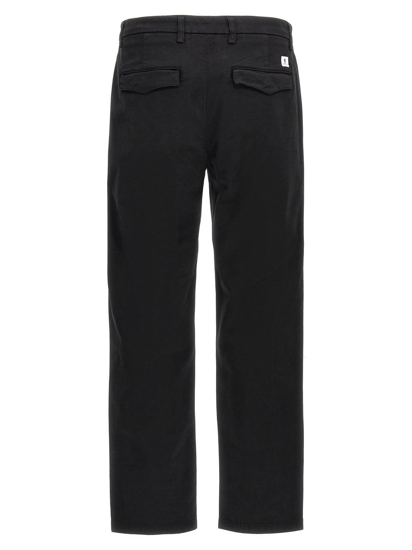 Black Cotton Casual Pants
