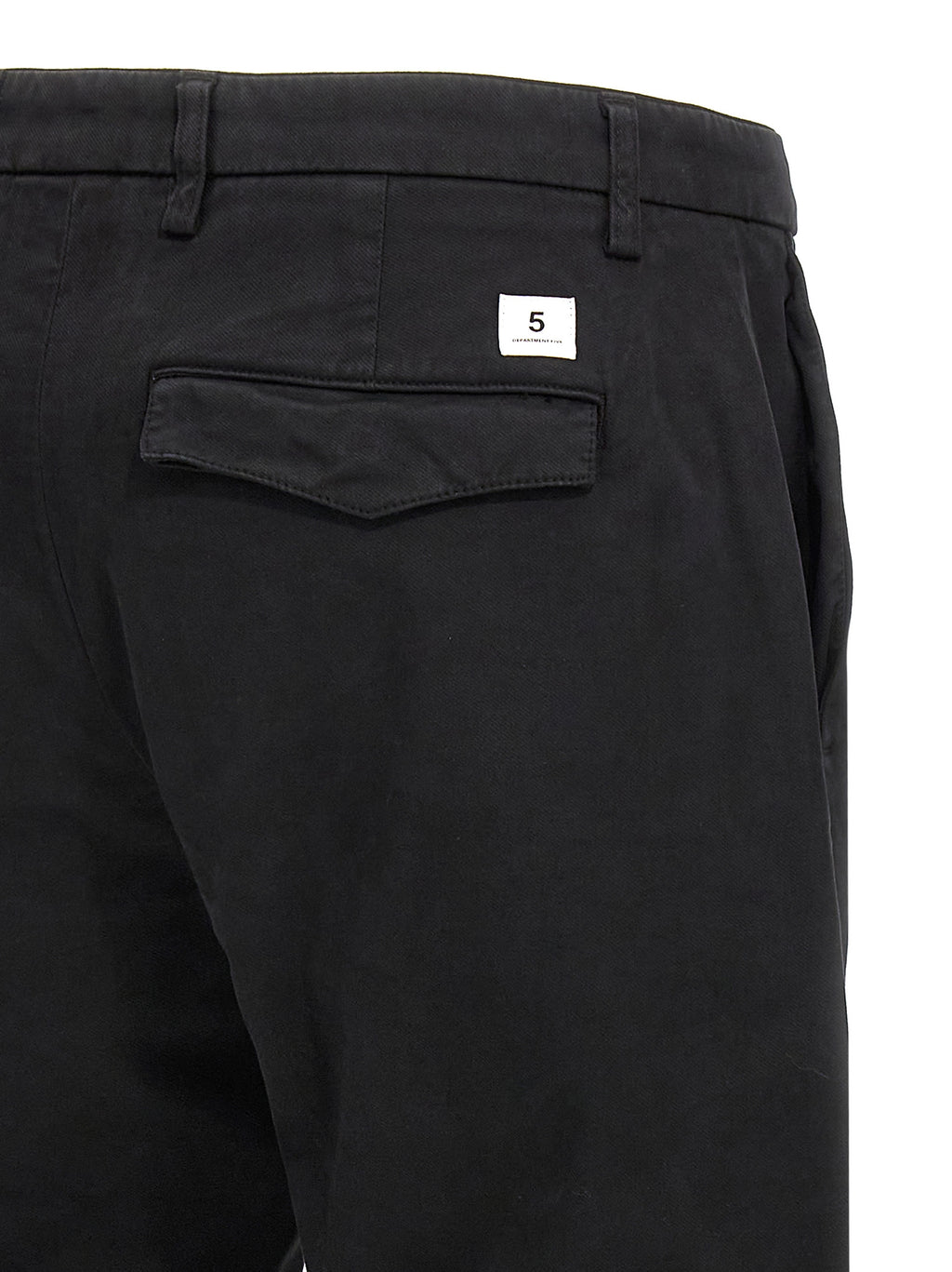 Black Cotton Casual Pants