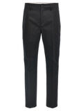 Black Cotton Casual Pants