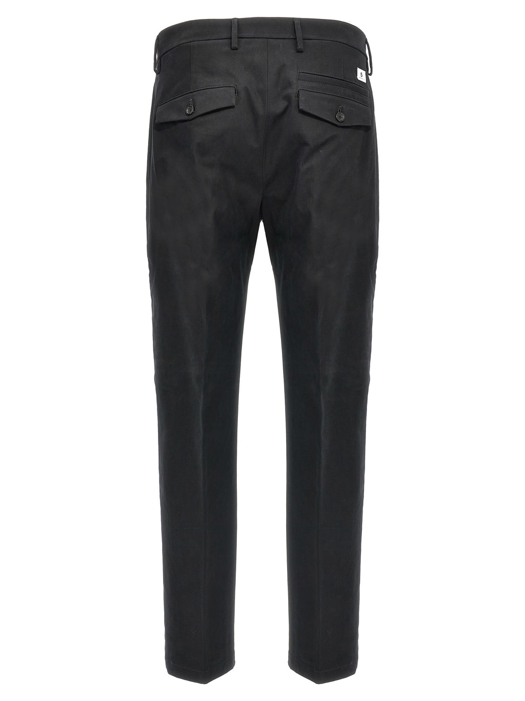 Black Cotton Casual Pants