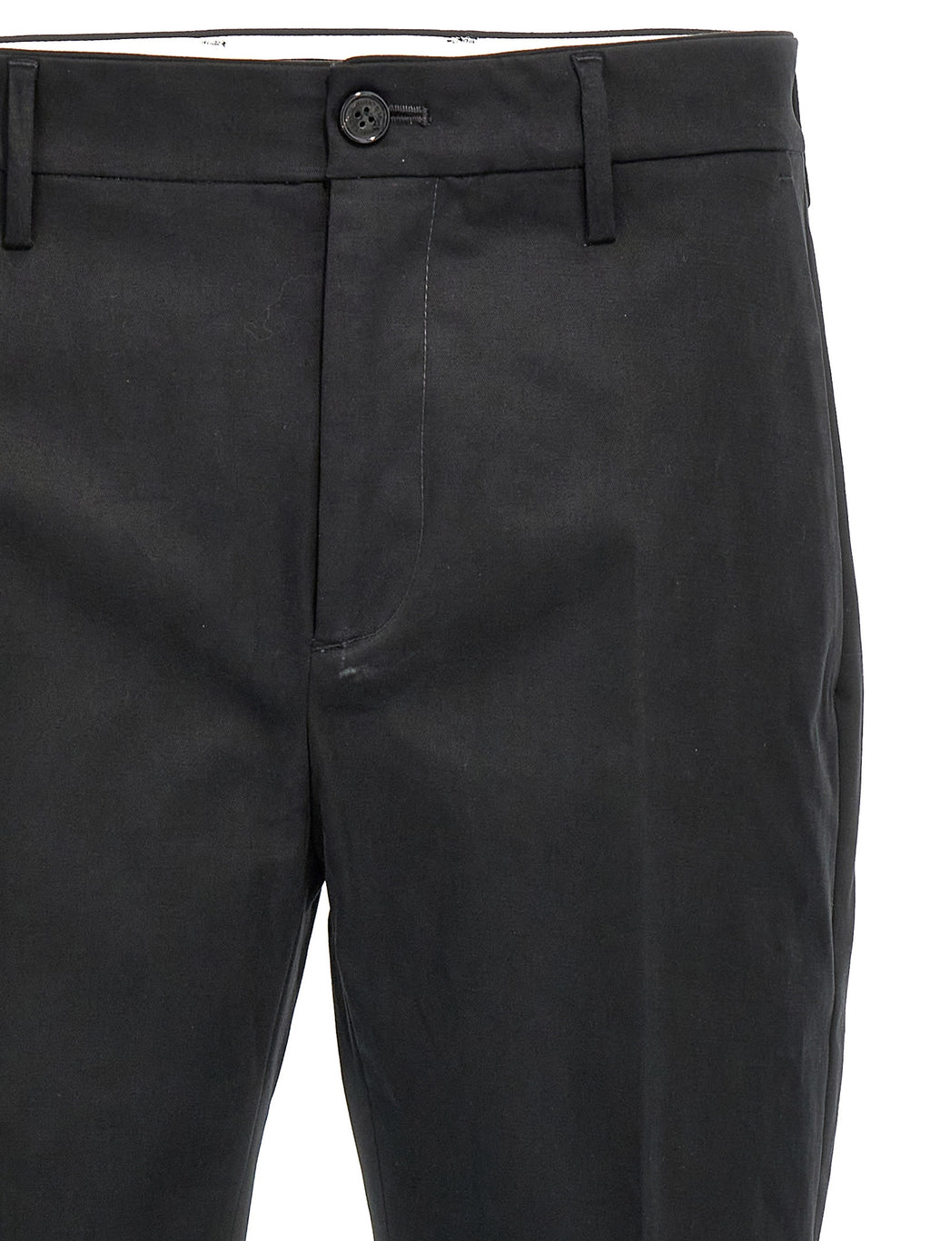 Black Cotton Casual Pants