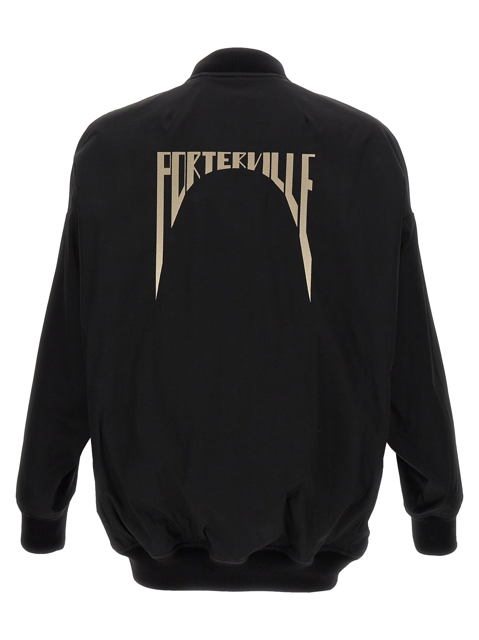 Black Nylon Bomber