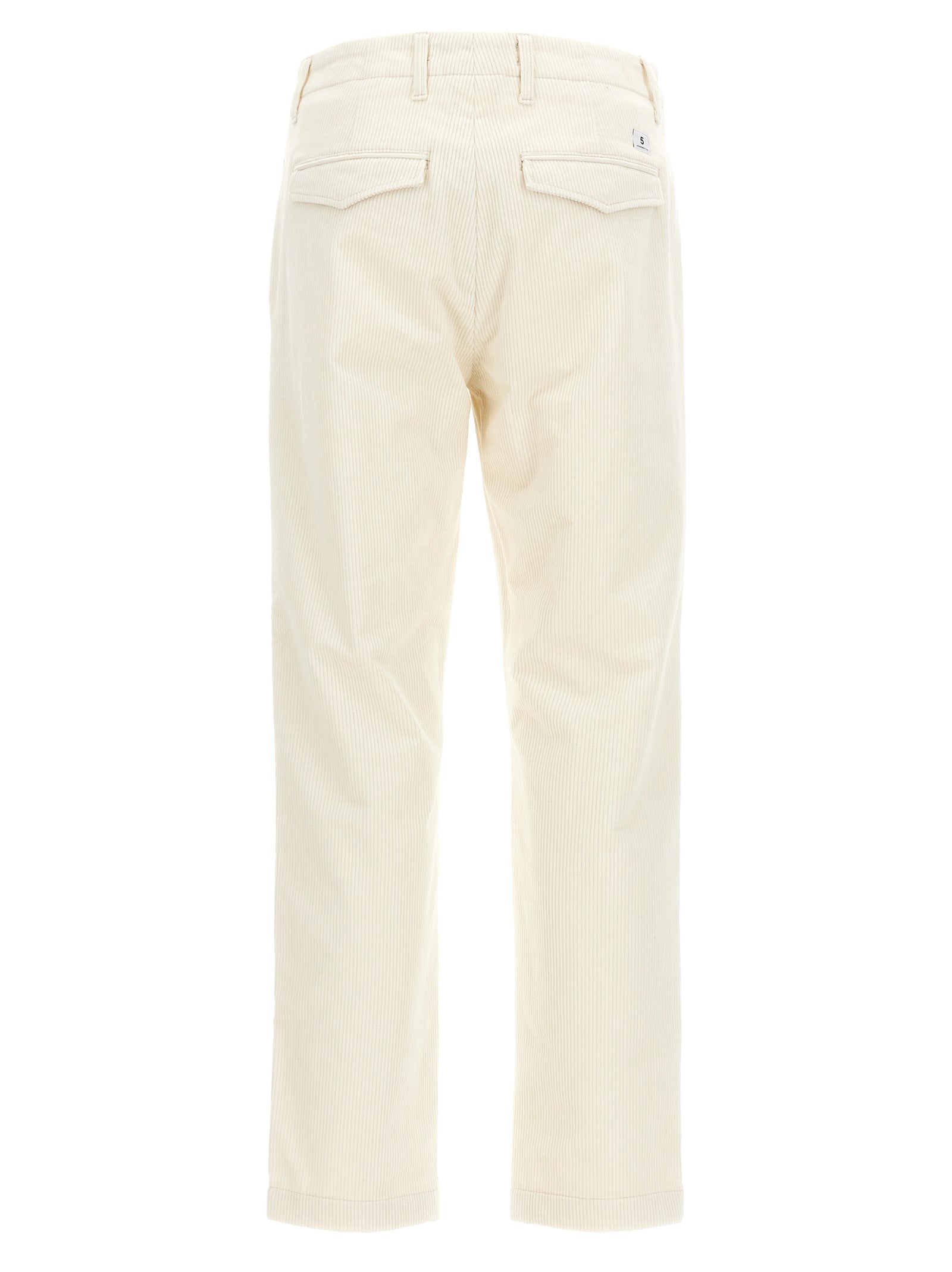 White Cotton Casual Pants