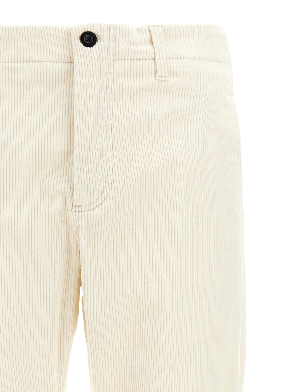 White Cotton Casual Pants