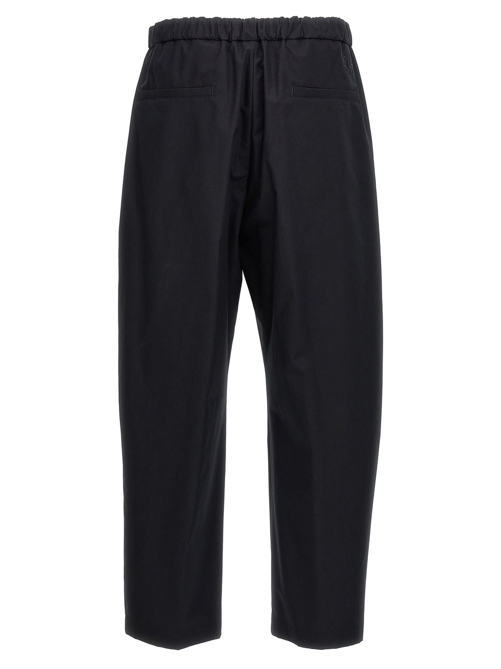 Blue Cotton Casual Pants