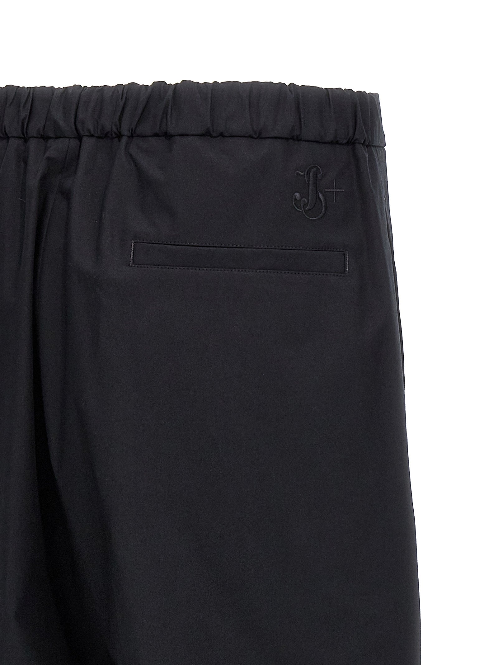 Blue Cotton Casual Pants