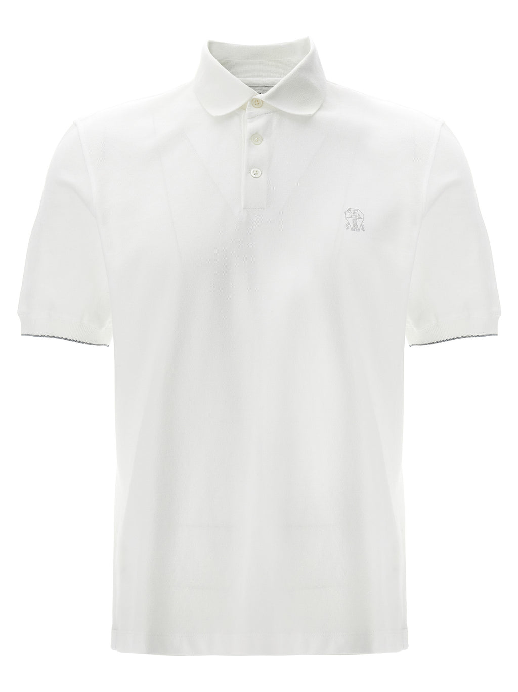 White Cotton Polo Shirt
