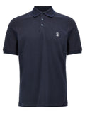 Blue Cotton Polo Shirt