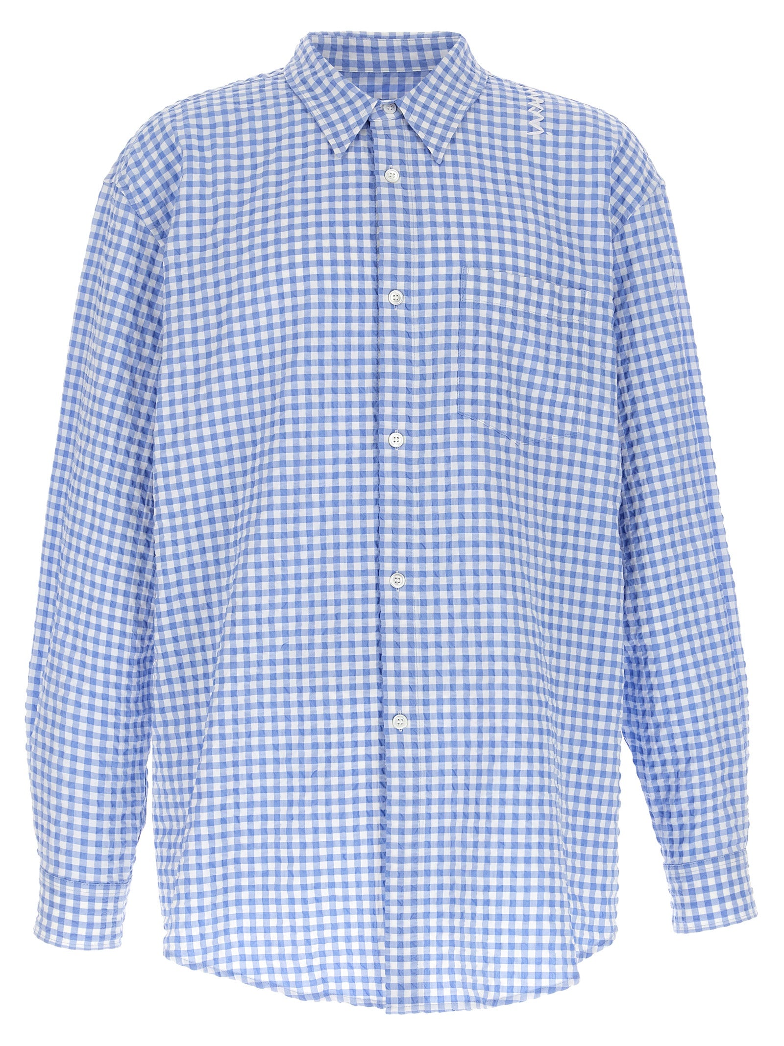 Blue Polyamide Blouse