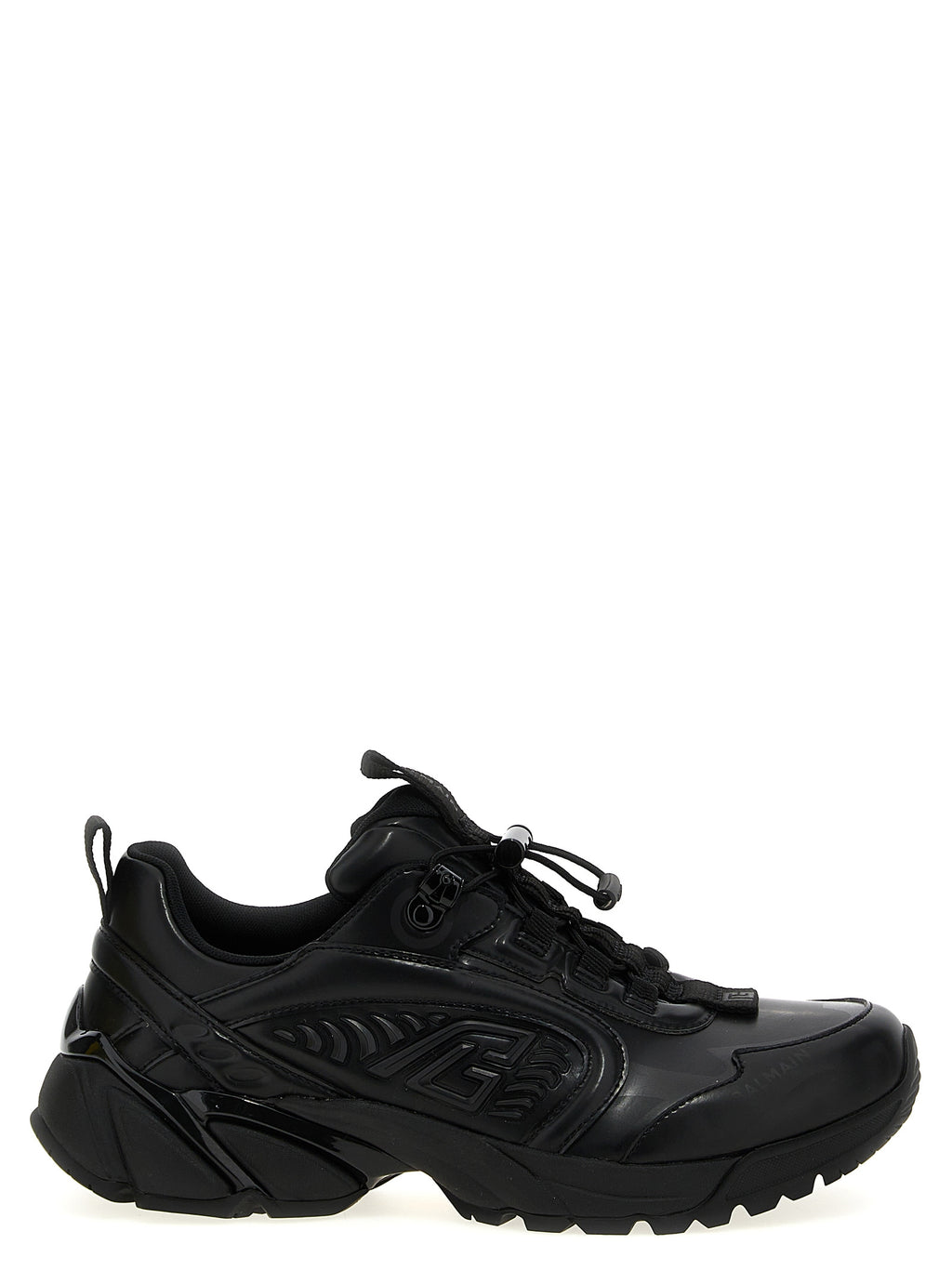 Black Nylon Athletic Sneakers