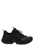 Black Nylon Athletic Sneakers