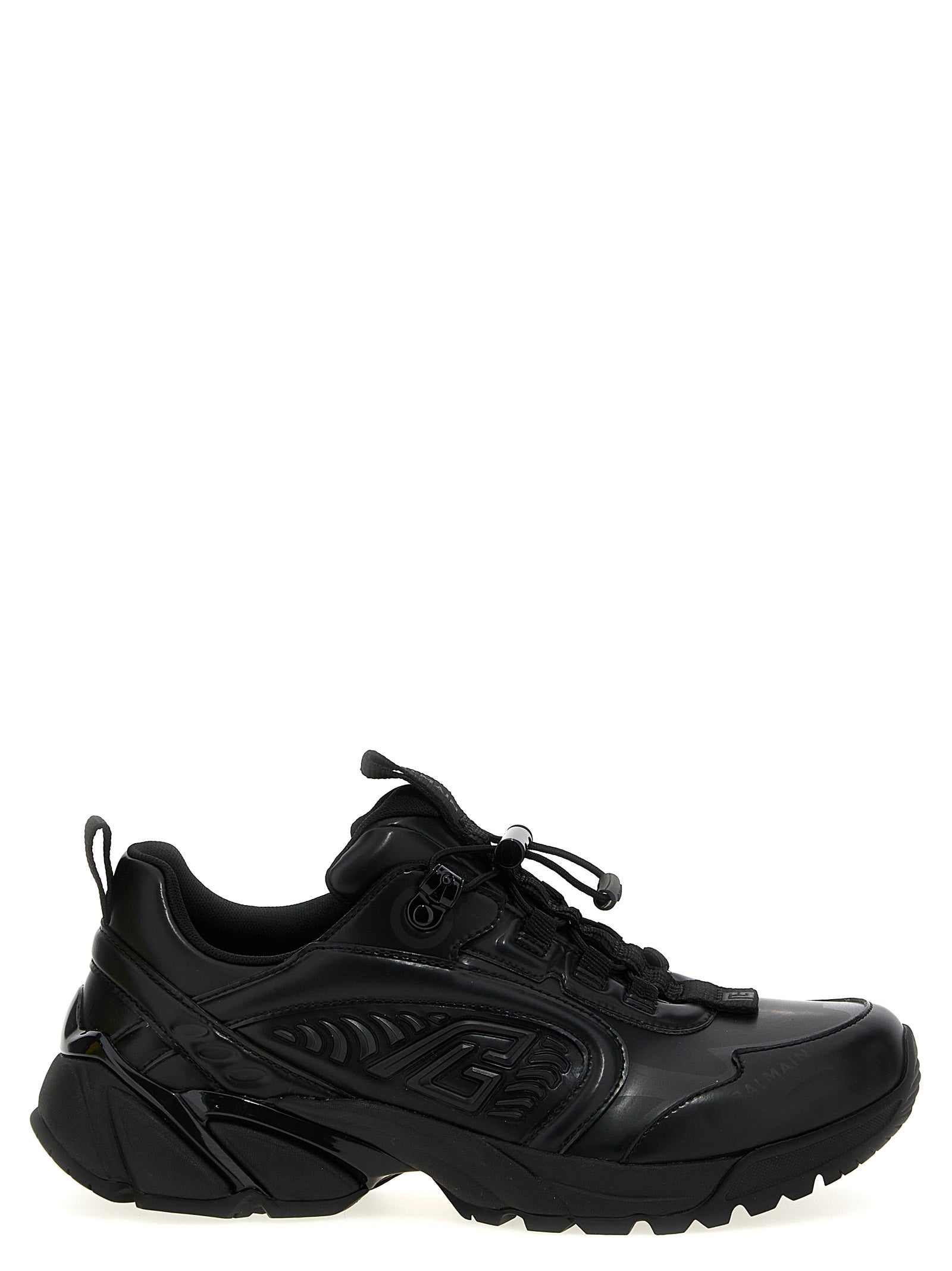 Black Nylon Athletic Sneakers