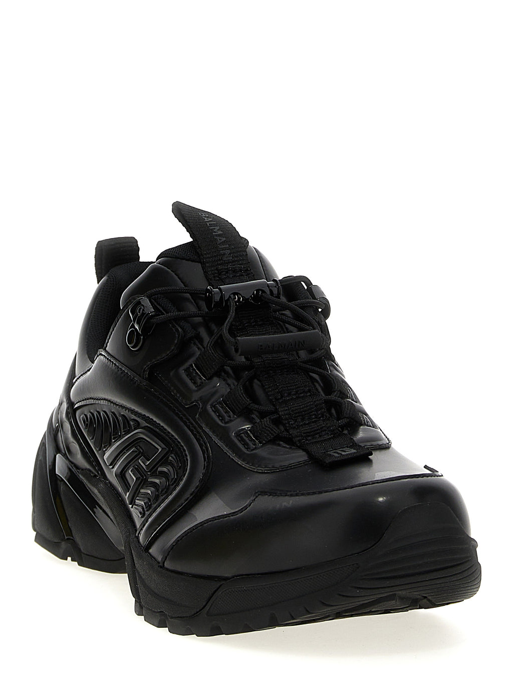 Black Nylon Athletic Sneakers