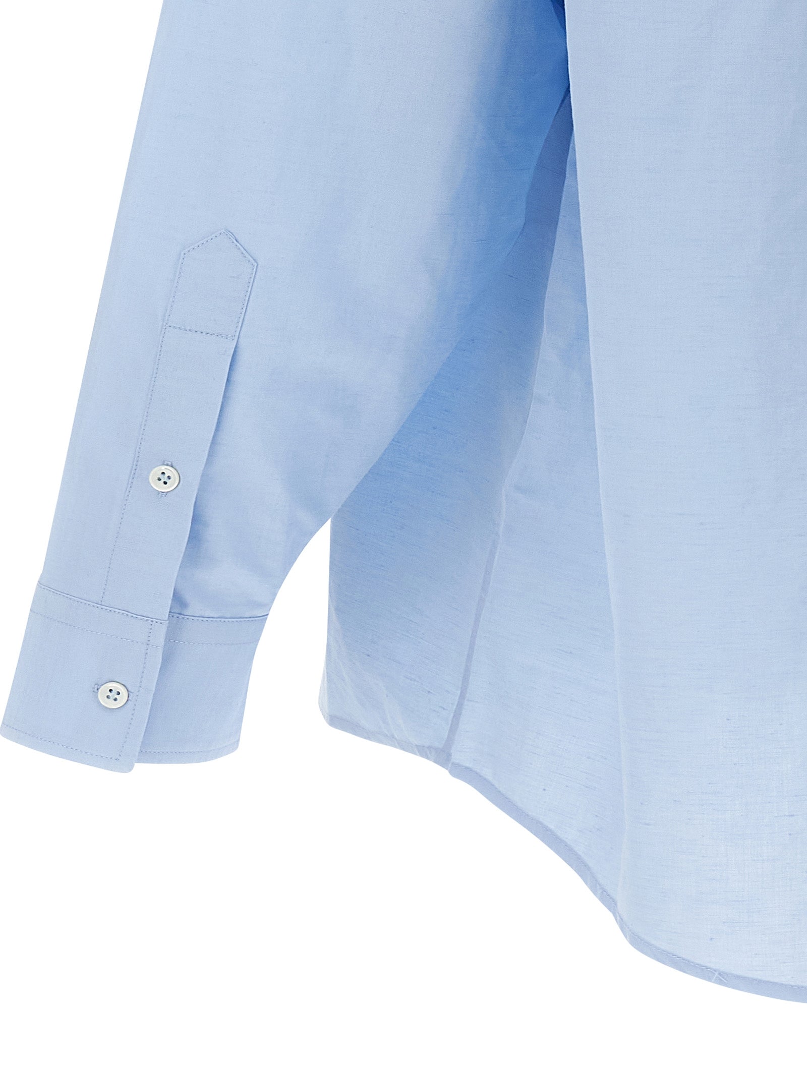 Blue Linen Blouse