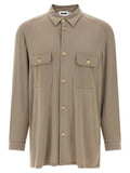 Gray Polyester Blouse